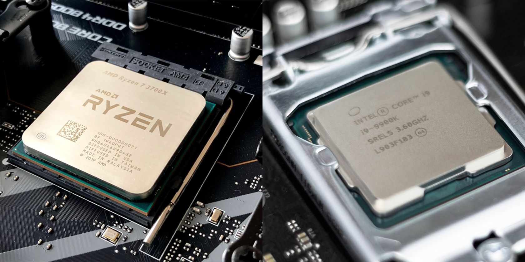 معالج AMD ومعالج Intel جنبًا إلى جنب 