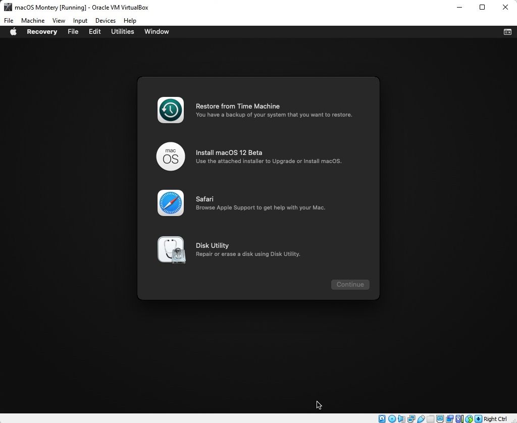 macos-monterey-virtualbox-virtual-machine-disk-Utility-selected-1 