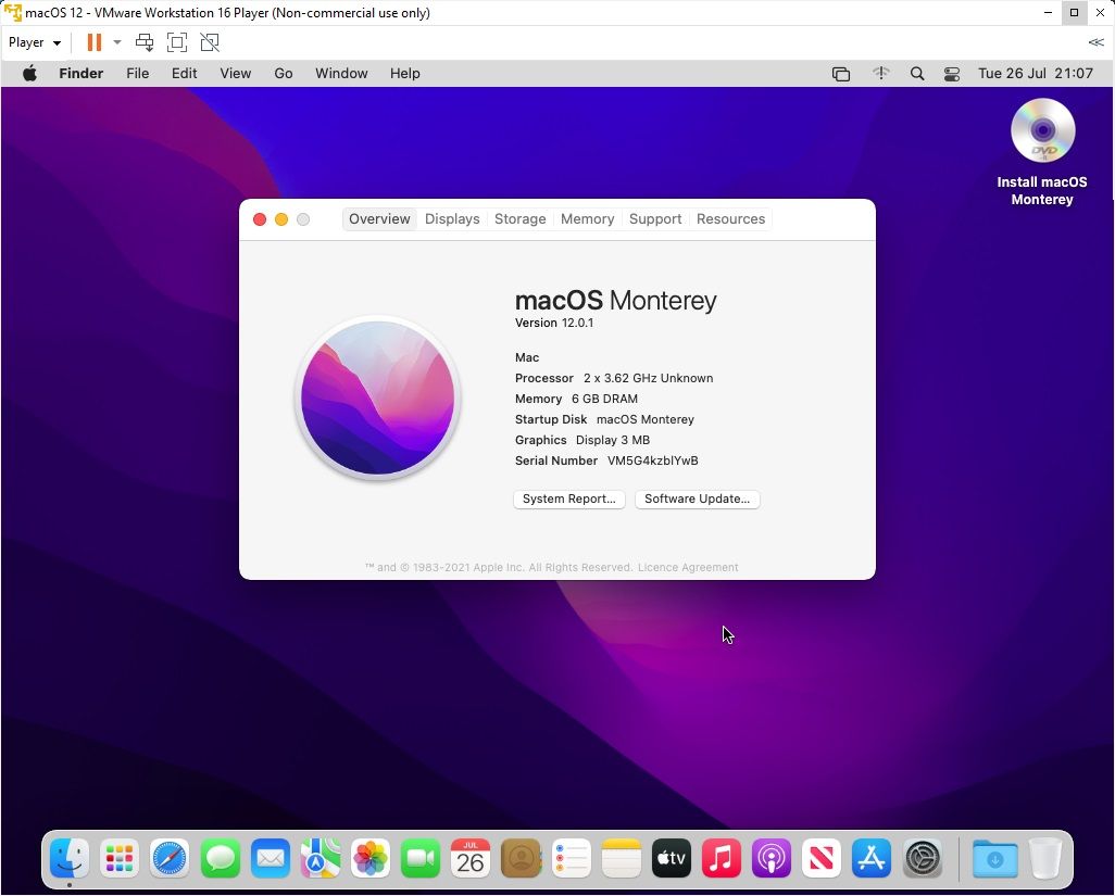 macos monterey vmware Virtual Machine حول هذا mac 