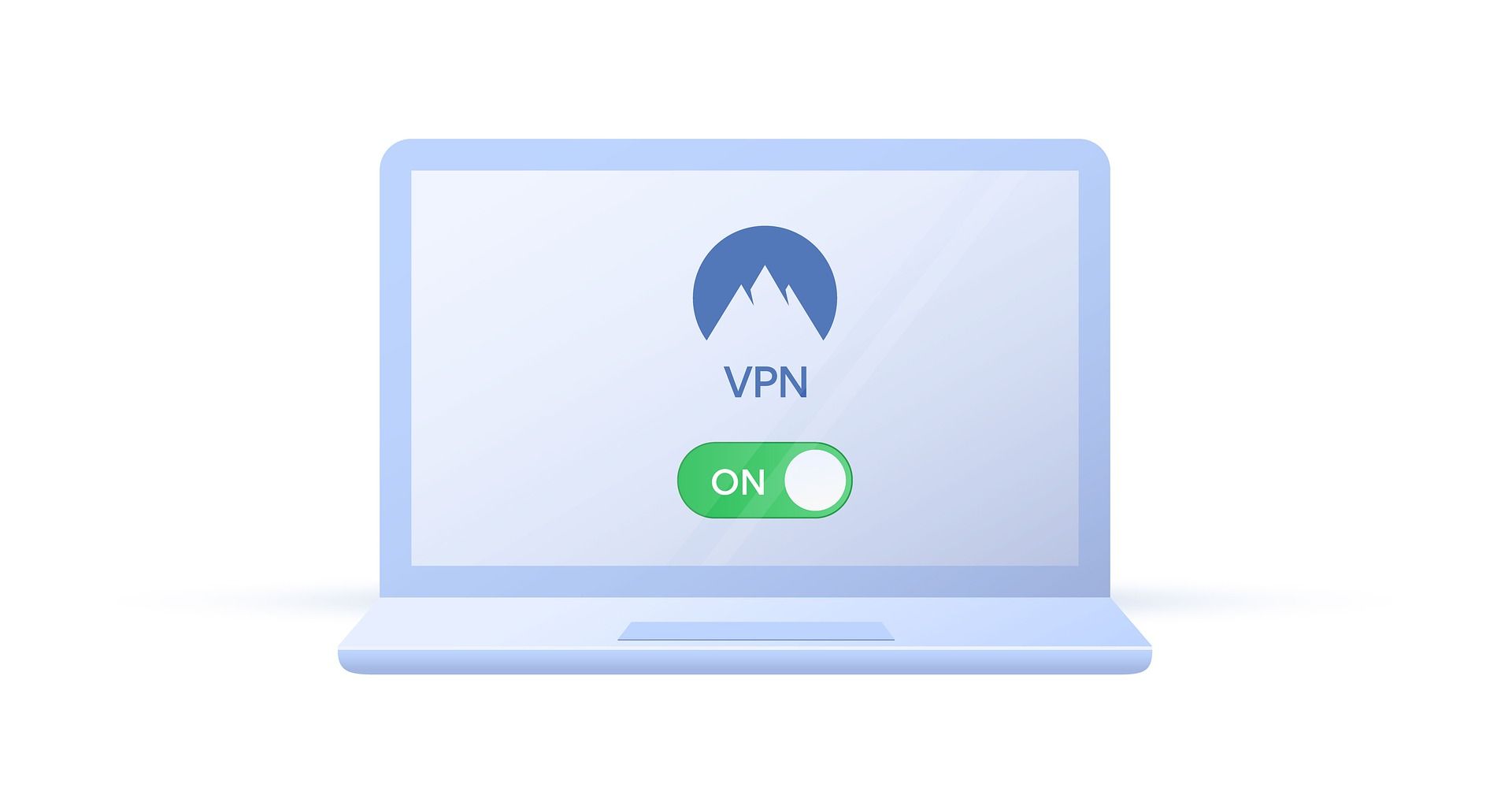 شاشة كمبيوتر محمول مع VPN مكتوب عليها 