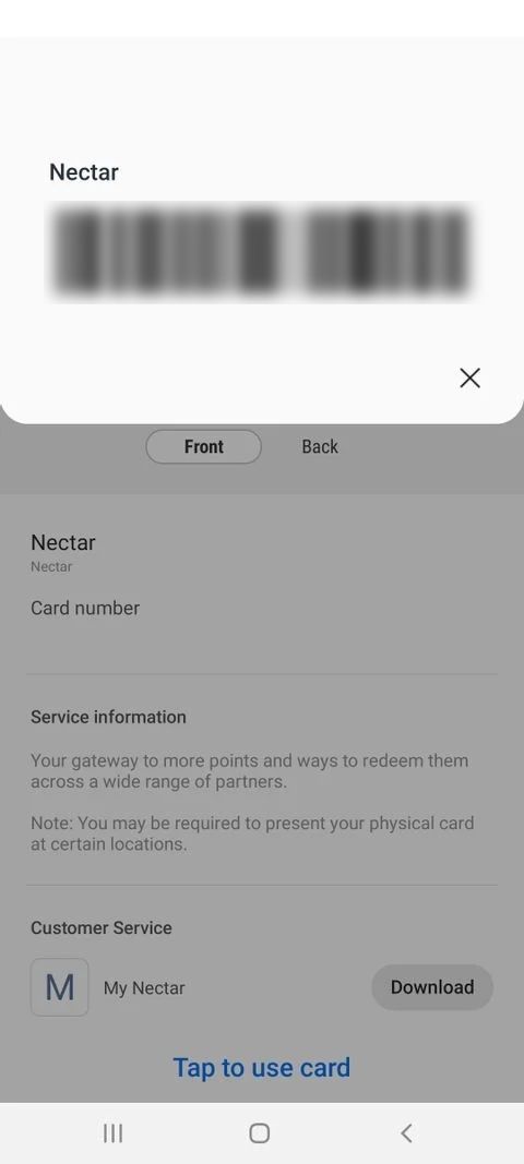 استخدم بطاقة الولاء مع samsung pay 