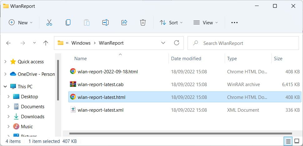 موقع تقرير wlan على windows 11 