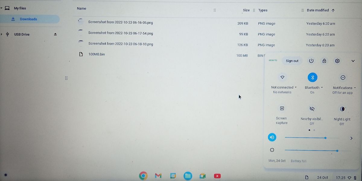 تطبيق الملفات في ChromeOS Flex 