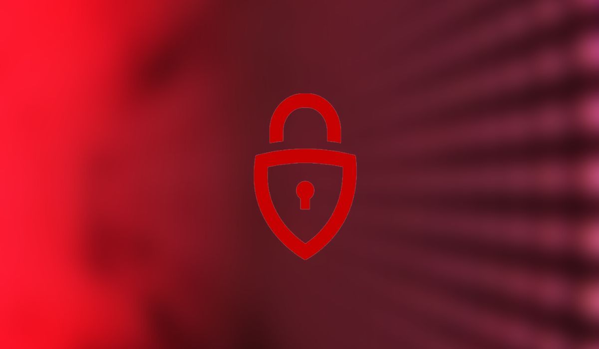 شعار Avira password manager على خلفية حمراء ضبابية 