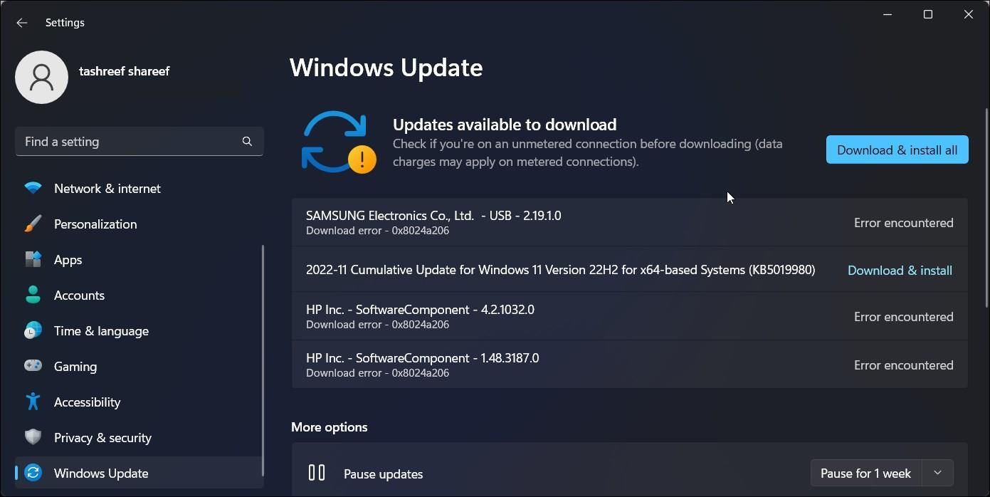 تثبيت تحديثات Windows 11 