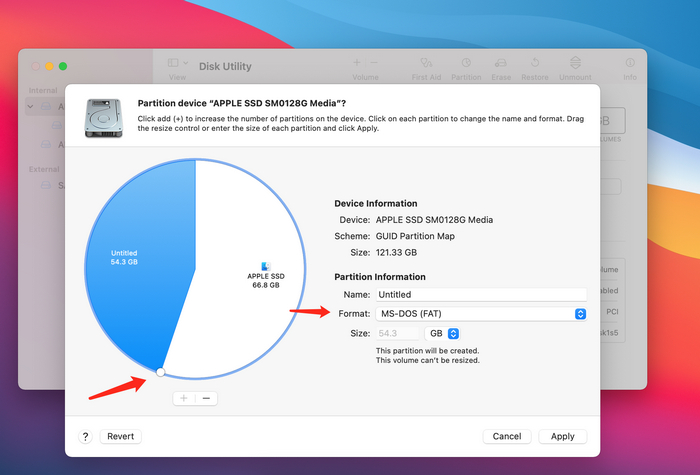 إنشاء قسم Windows على Mac 