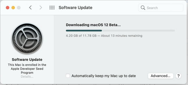 تنزيل macOS 12 Beta 