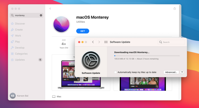 تنزيل macOS Monterey من App Store 