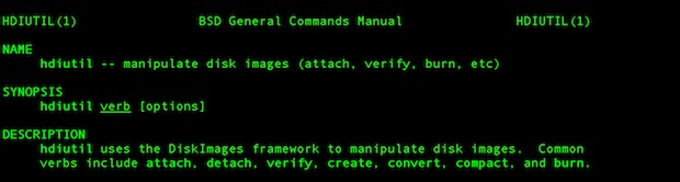 نسخ ISO إلى UBS Mac Terminal 