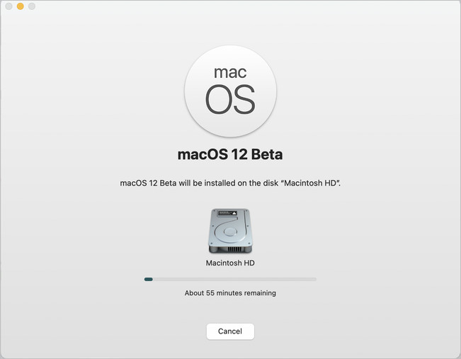 تثبيت macOS 12 Beta 