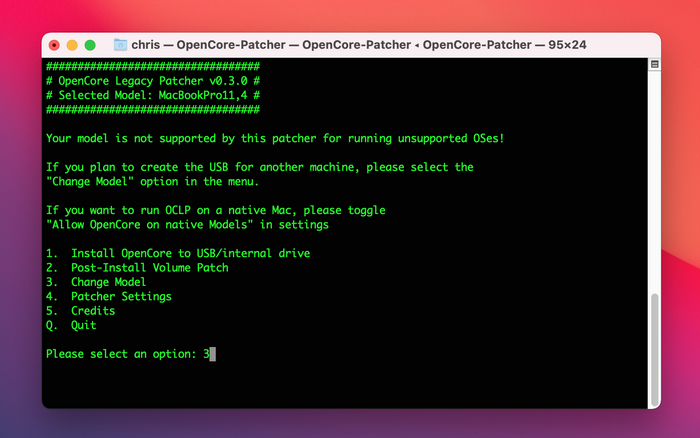 OpenCore Legacy Patcher 