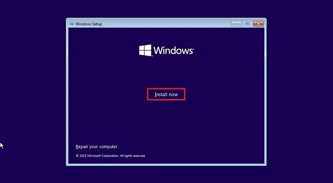 ابدأ التثبيت في Windows على Mac 