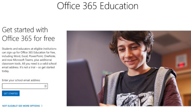 Siswa bisa mendapatkan Office 365 secara gratis atau dengan diskon besar melalui sekolah atau universitas mereka