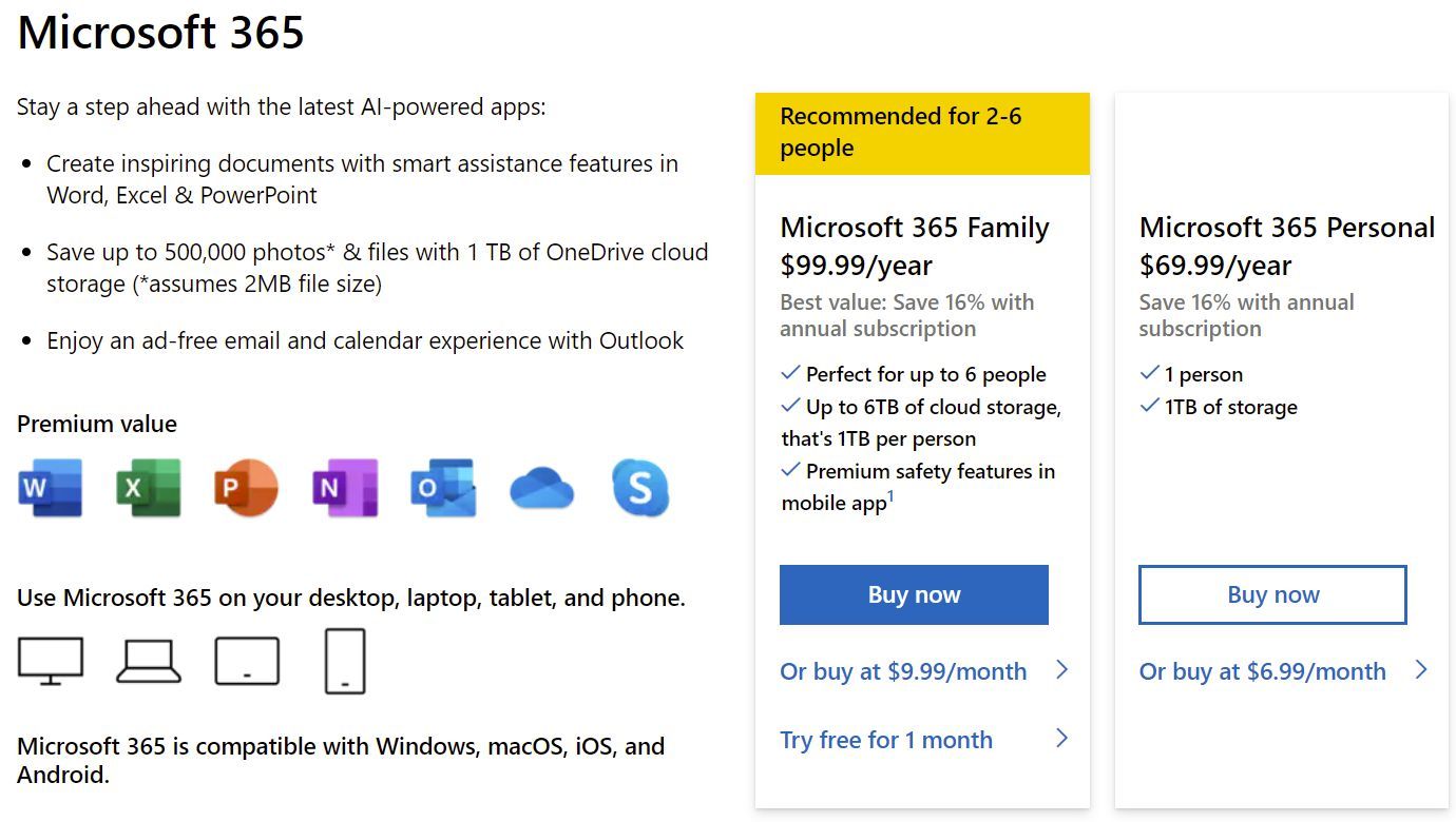 Microsoft 365 untuk Penggunaan Di Rumah
