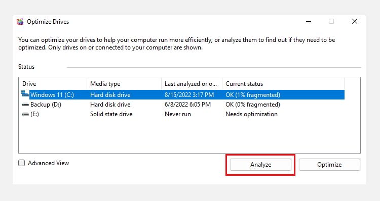 Optimalkan Drive Di Windows