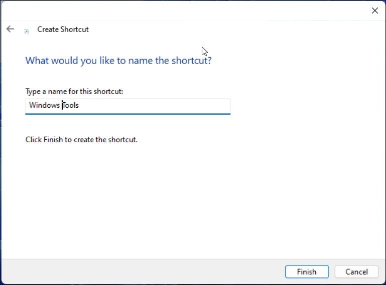 selesaikan shortcut windows tools