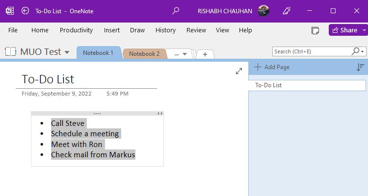 Daftar Berpoin Di OneNote