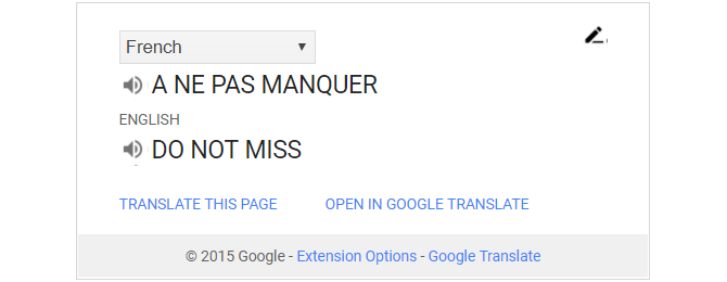 google translate chrome extension