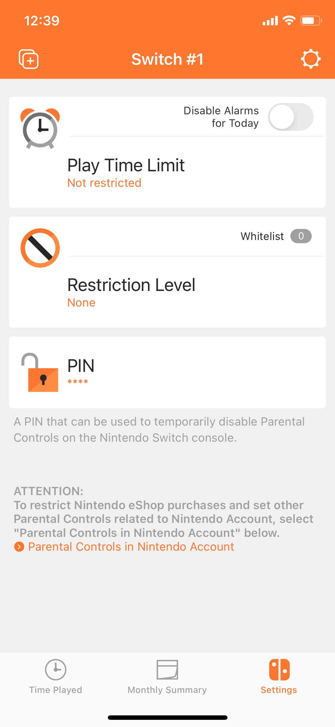 Pengaturan Nintendo Switch Parental Controls