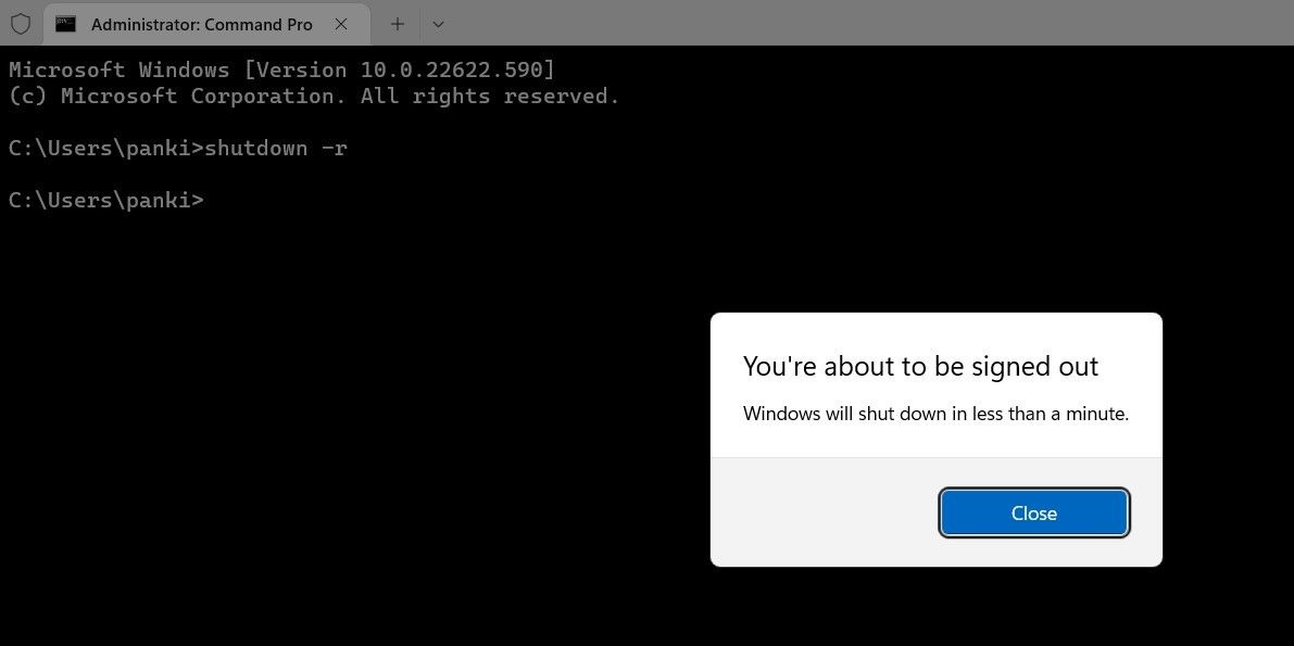 Restart Komputer Windows Menggunakan Command Prompt