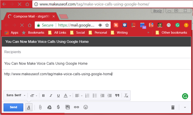 kirim dari ekstensi chrome gmail