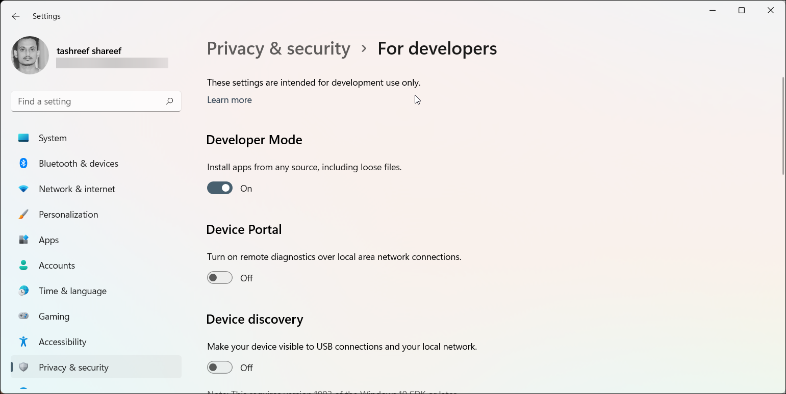 enable-developer-mode-windows-11