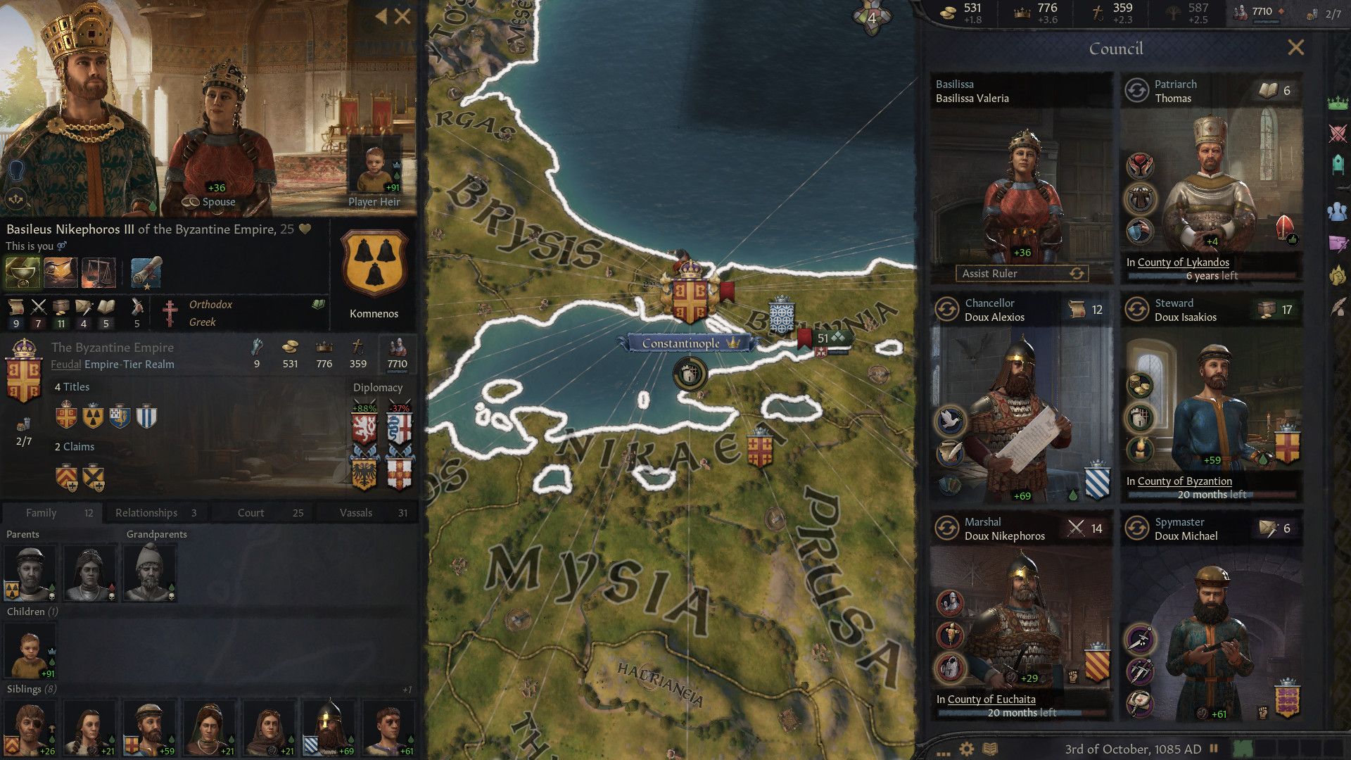 Tembakan Layar Gameplay Crusader Kings III