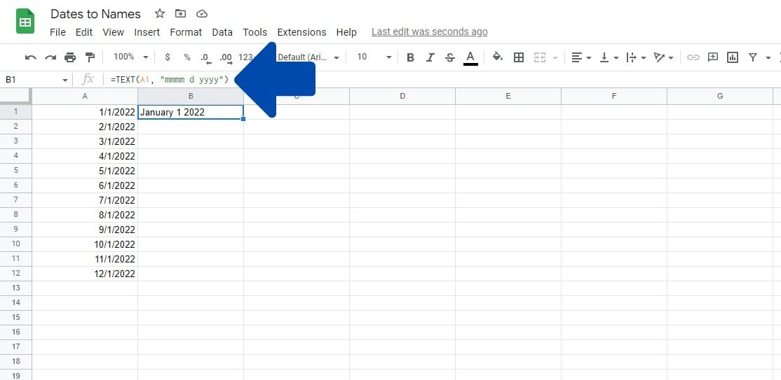 Menggunakan Rumus TEXT untuk tanggal khusus di Google Spreadsheet