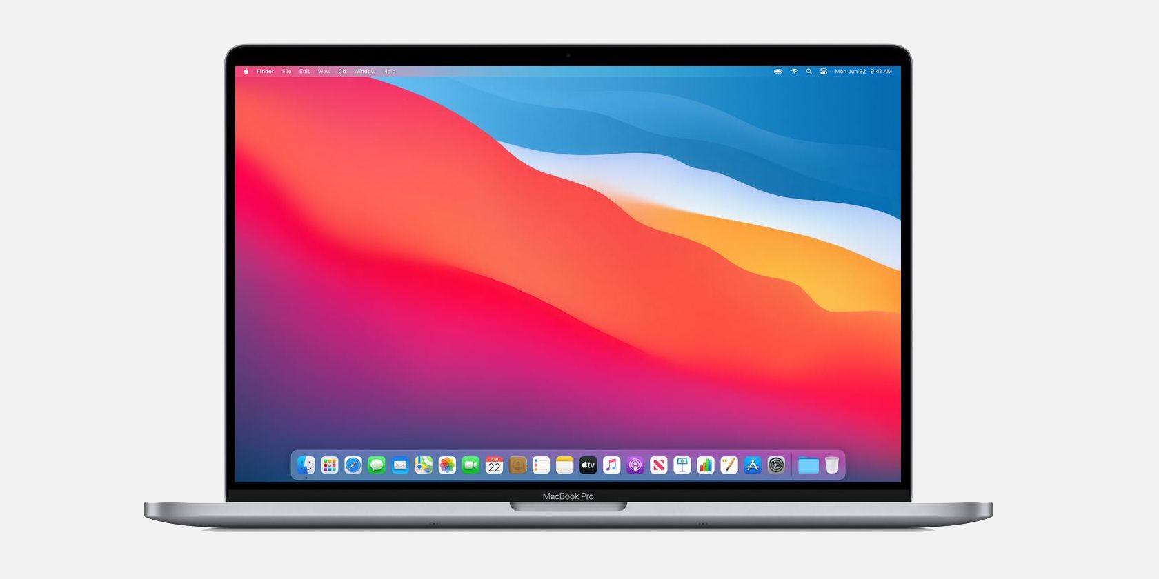 macOS Big Sur ditampilkan di MacBook