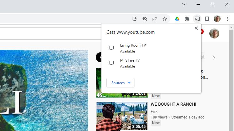 streaming ke chromecast dari chrome