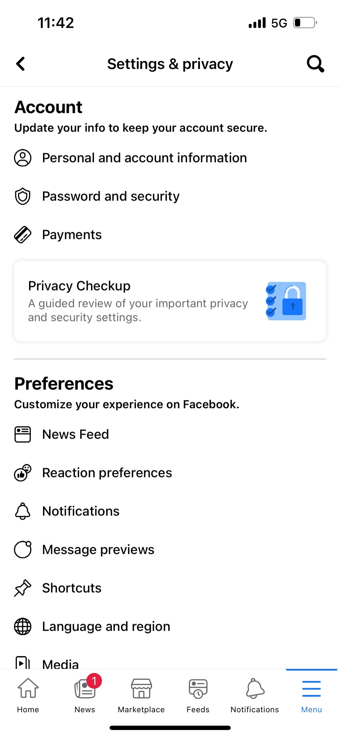 pengaturan dan privasi facebook