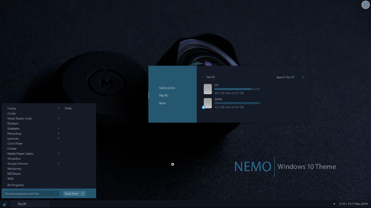 Desktop jika tema Nemo