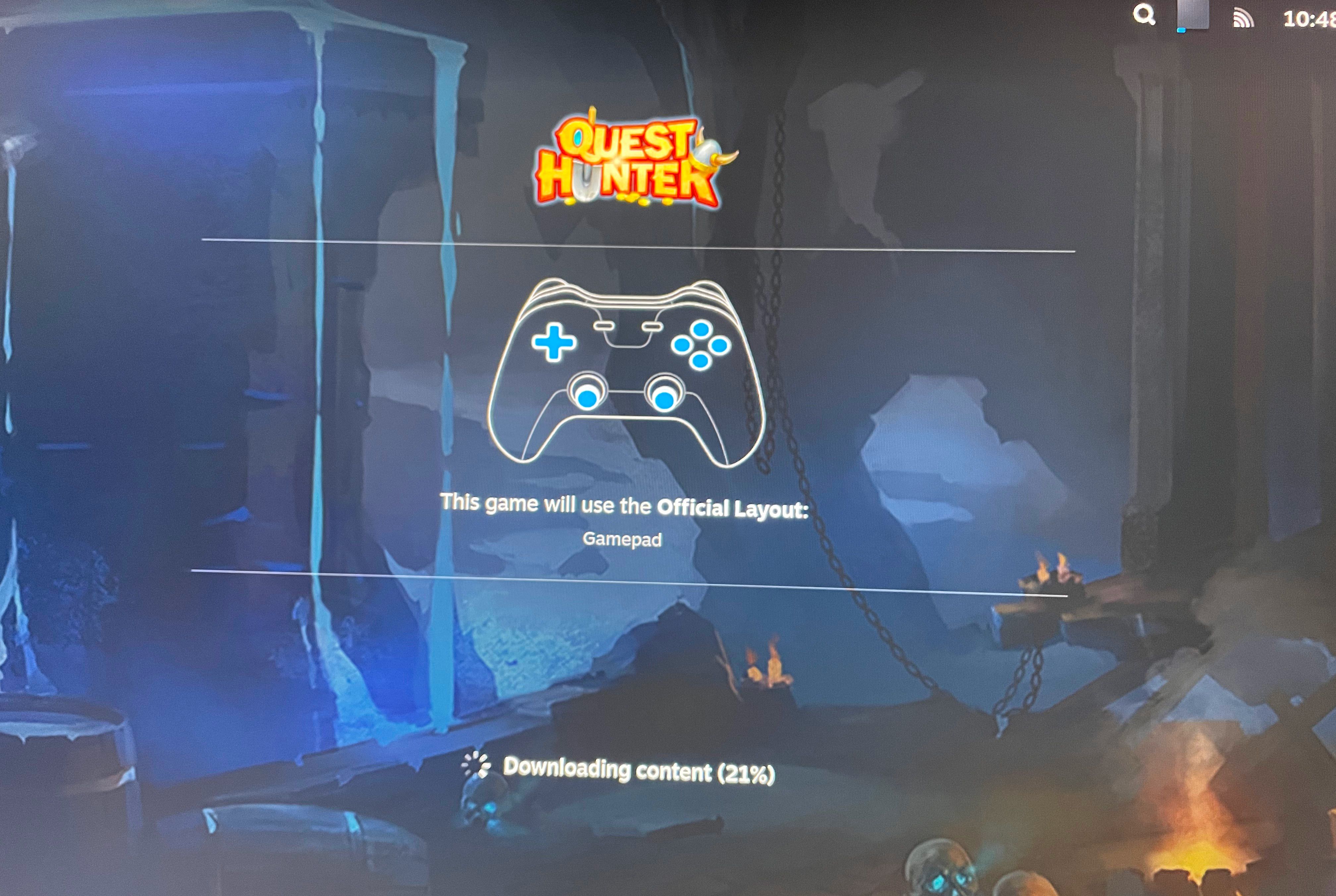 quest hunter memuat di steam os