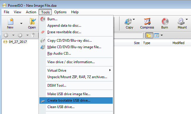 Buat USB Bootable dari DMG di Windows