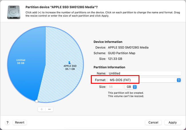 Partisi Apple SSD Disk Utility