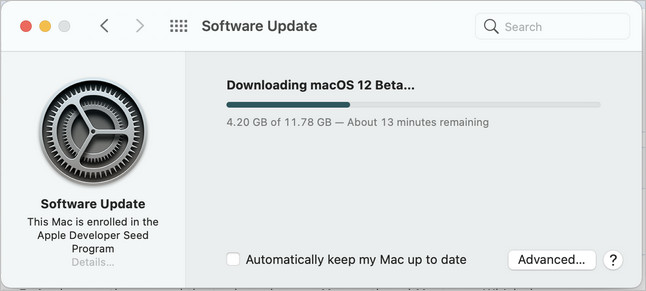 Unduh macOS 12 Beta