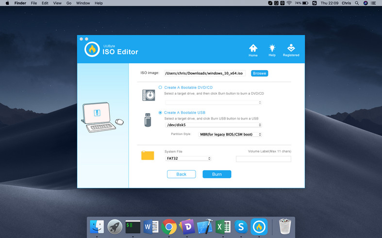 UUByte ISO Burner untuk Mac