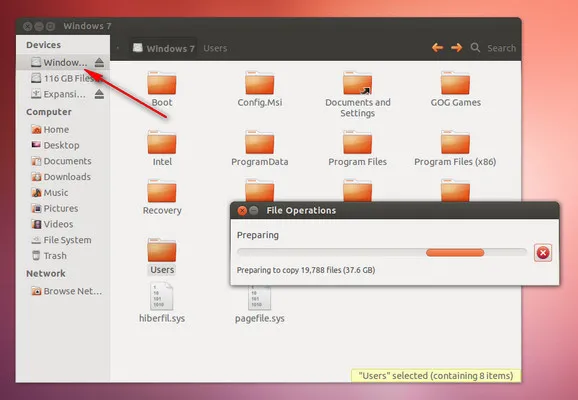 Access Windows Partition Ubuntu