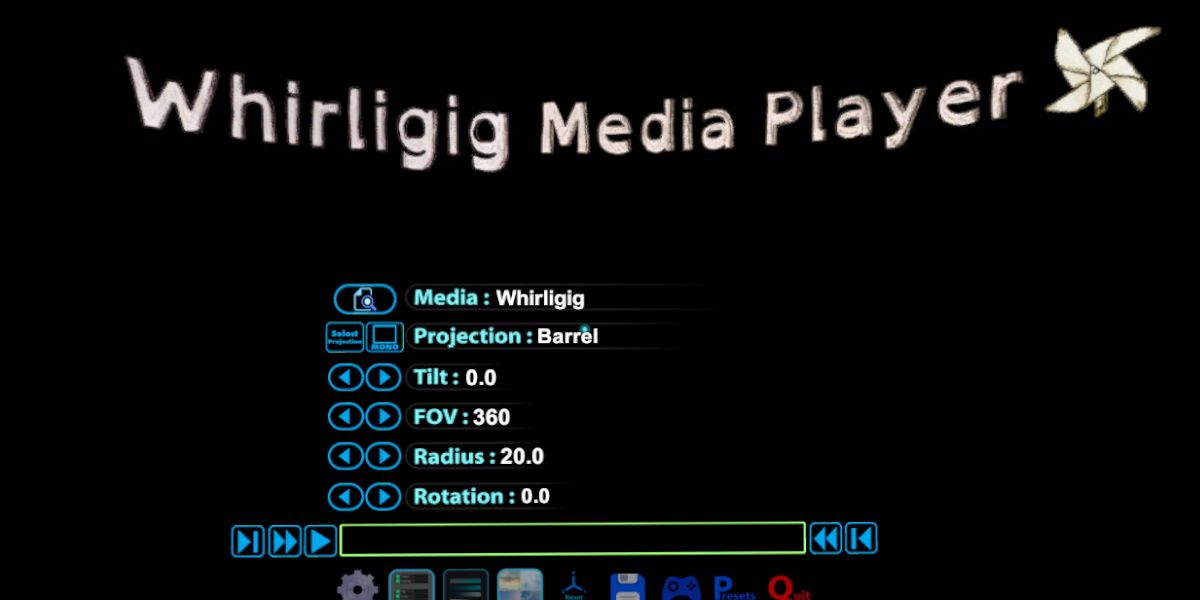 Whirligig vr 플레이어의 스크린샷