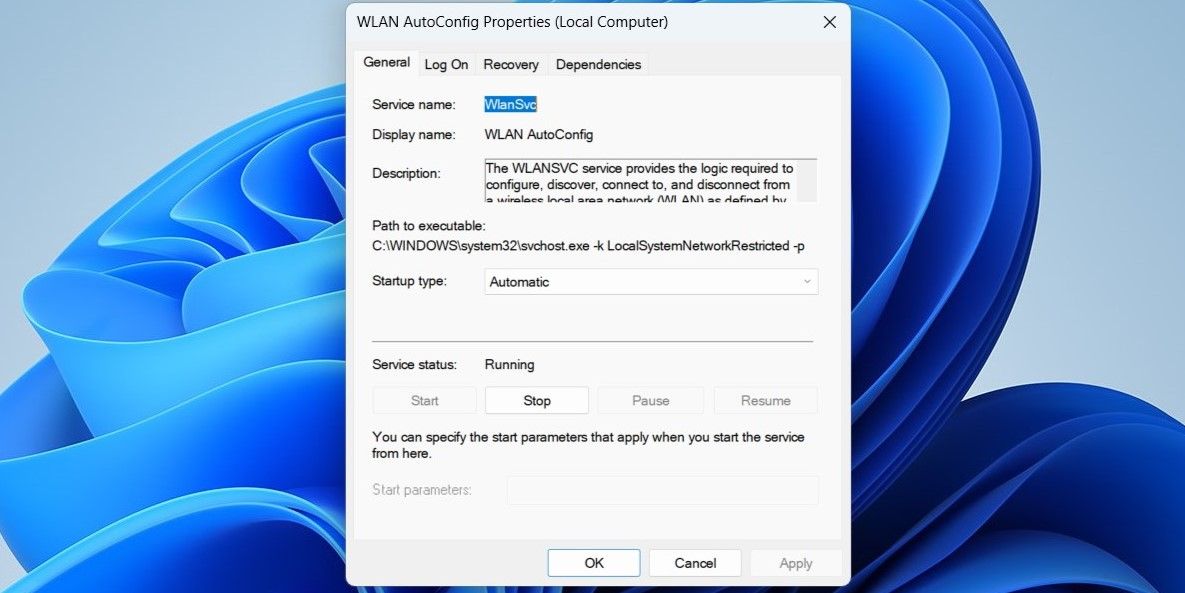 Configure WLAN Auto Config Service