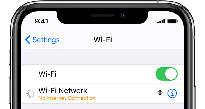 iPhone X Wi-Fi 연결 없음