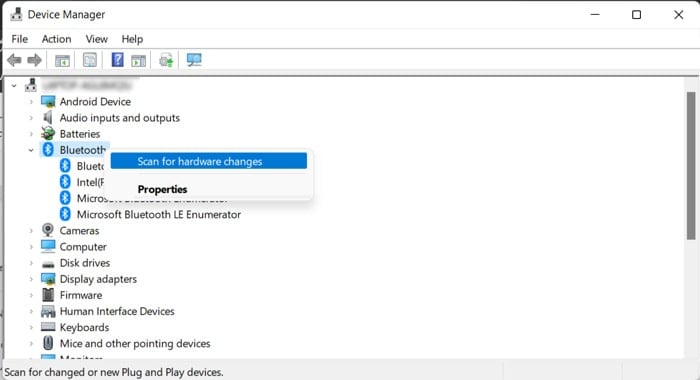 Scan-for-hardware-changes-bluetooth