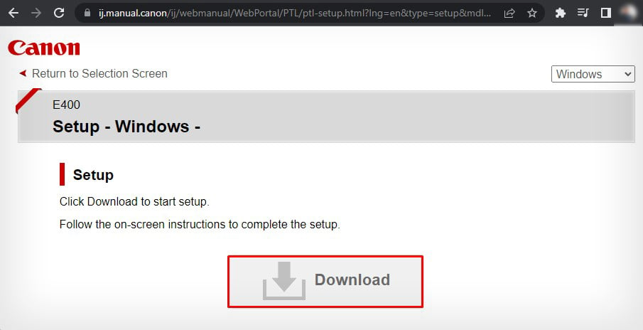 download-canon-e400-series-driver