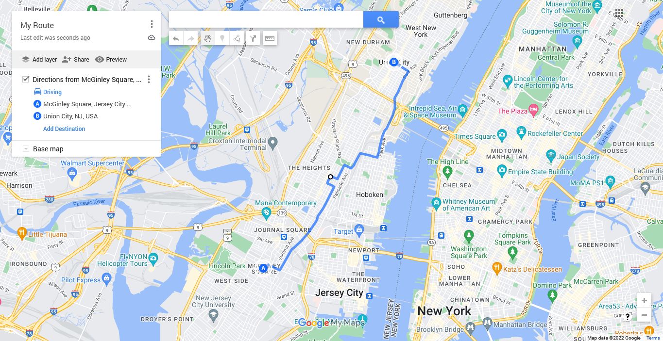 google maps 自定義路線方向