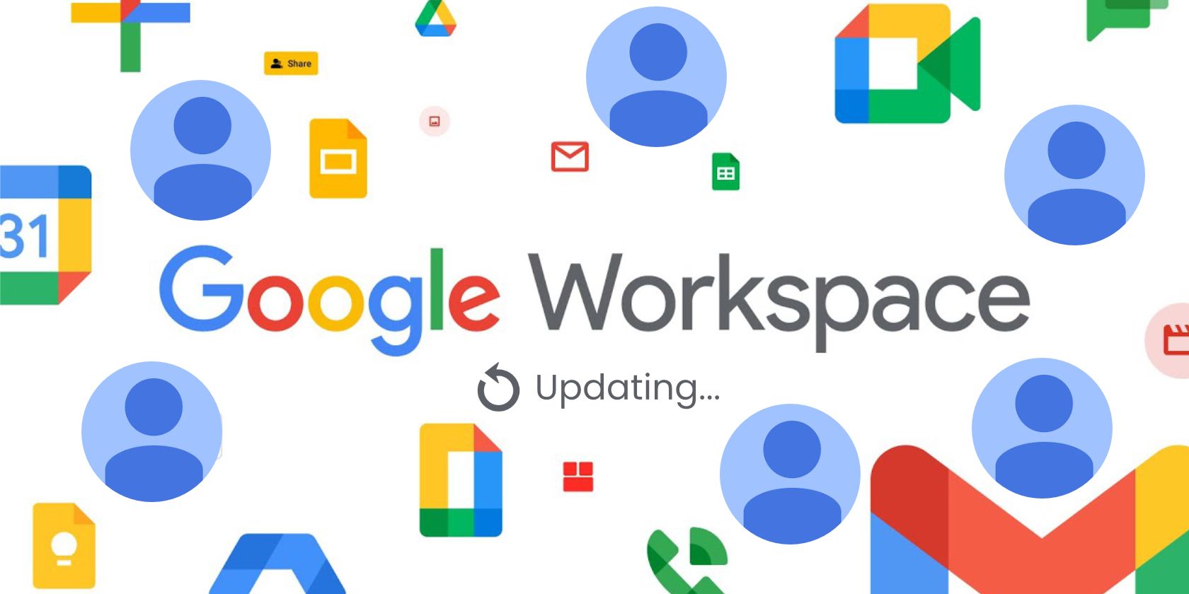 顯示 Google\'s Workspace 更新不同用戶的個人資料圖片的圖形。