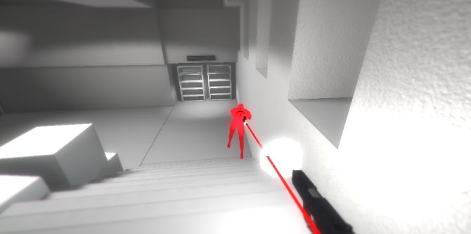 玩家在瀏覽器射擊敵人FPS Superhot