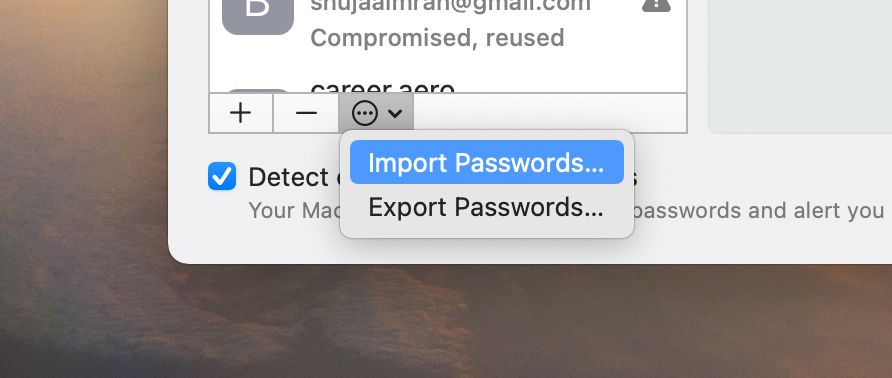 Import Passwords iCloud Keychain Mac