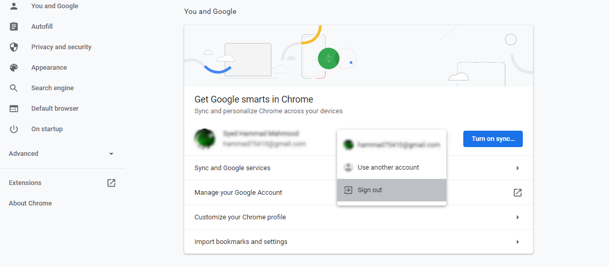 Chrome 配置文件退出