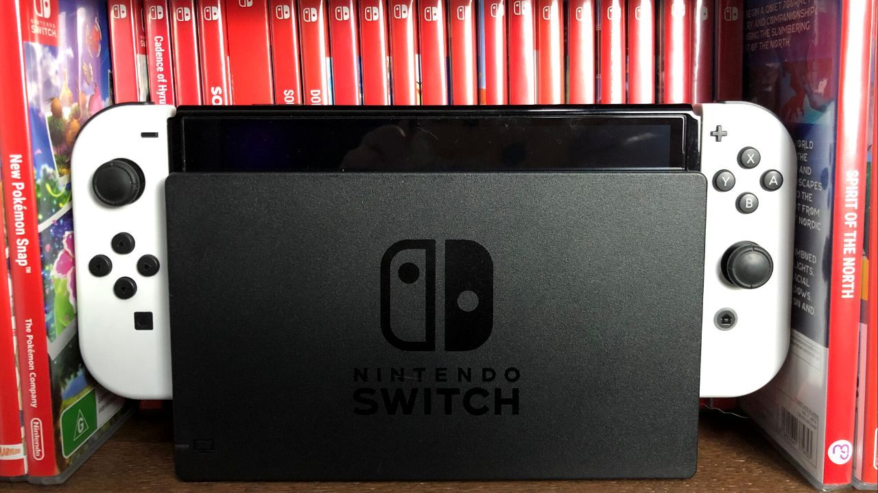 Nintendo Switch OLED In Old Dock