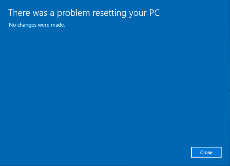 windows問題重置你的PC